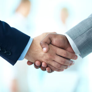 Businessmen shaking hands.